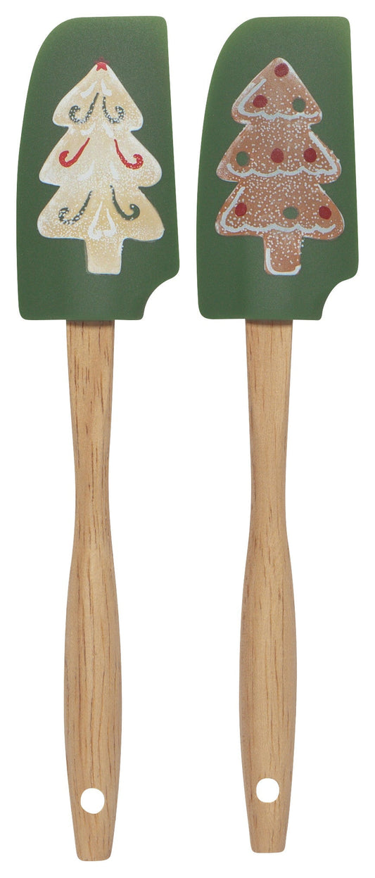 Christmas Cookies Mini Silicone Spatula set of 2