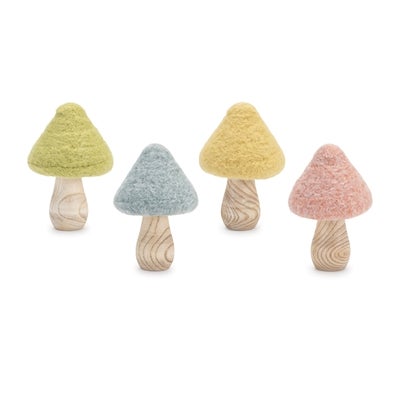 Pastel Wood/Wool Mushroom