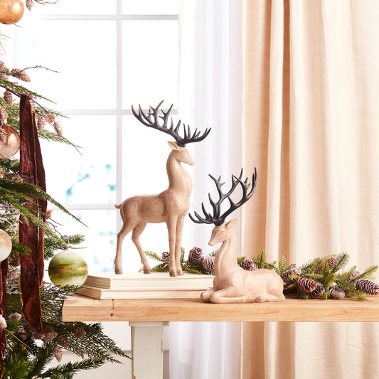 Black/Brown Resin Deer