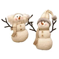Cream and Tan snowman
