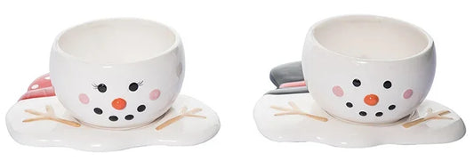 Melted Snowman Bowl Set