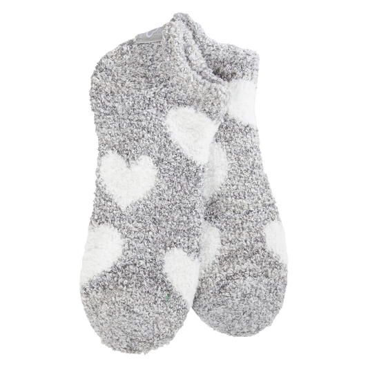 World's Softest Cozy Low OS Heart Silver