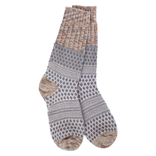 World's Softest Gallery Textured Crew OS Portobello Multi