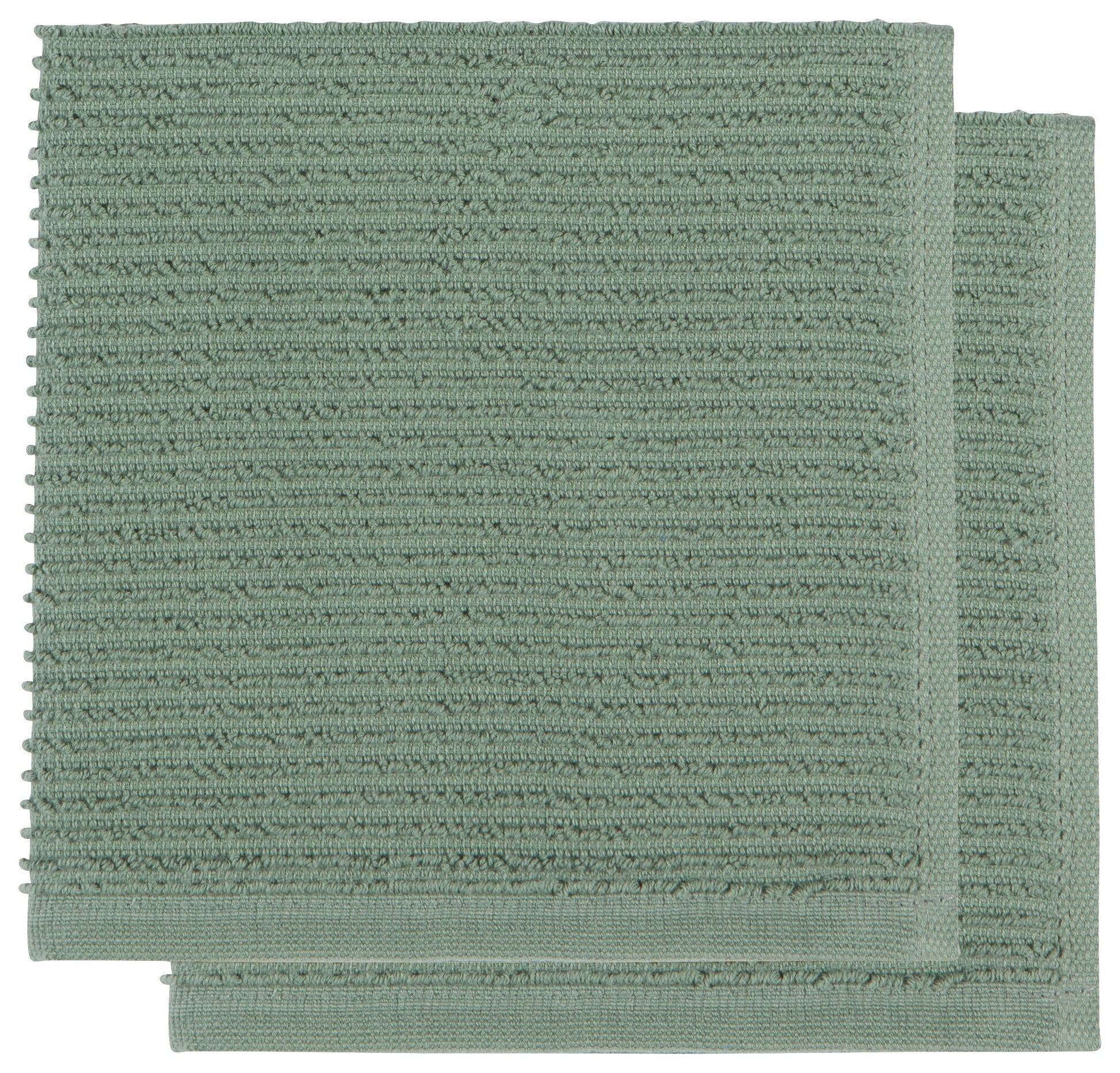 Ripple Elm Green Dishcloths Set of 2