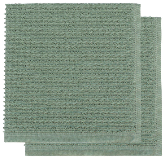 Ripple Elm Green Dishcloths Set of 2