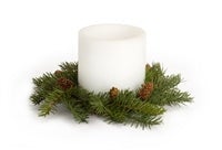 PINE CANDLE WREATH
