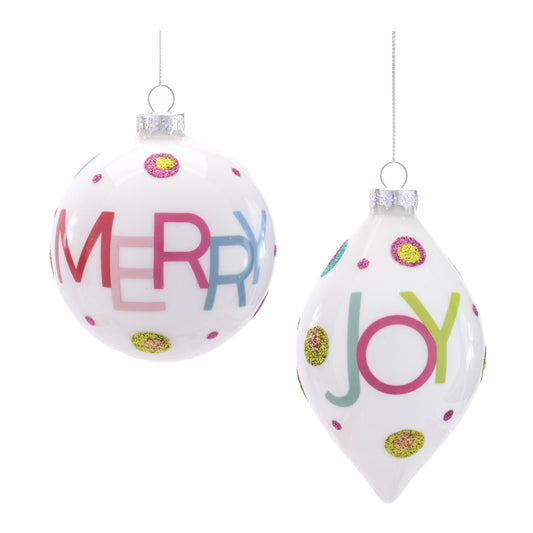 Merry or Joy Ornament