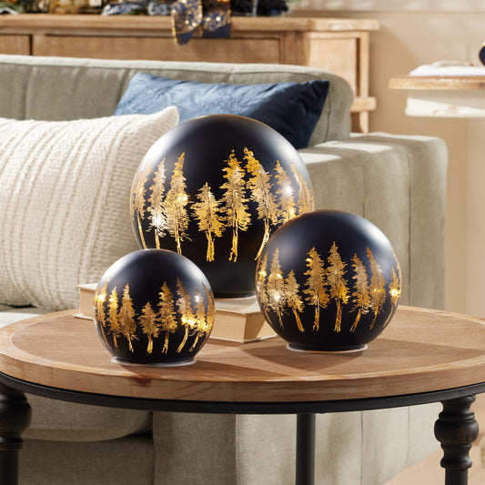 Navy Tree Globe