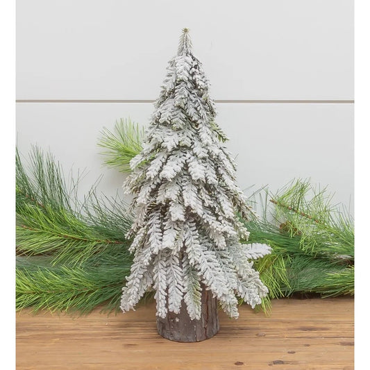 Snowy Tree with Bark Base- medium