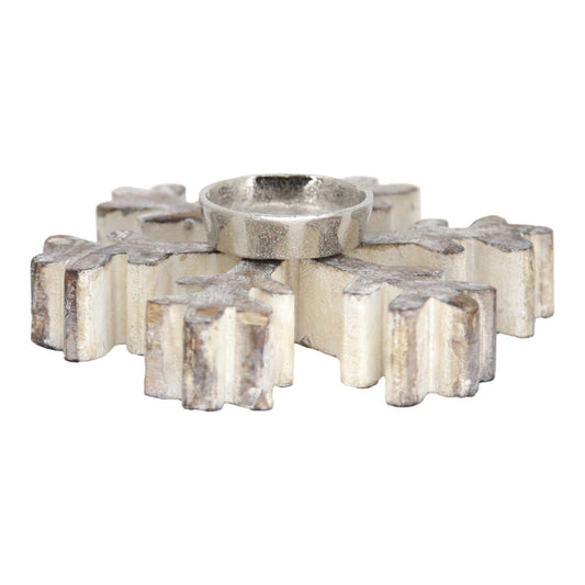 Thick Vintage Snowflake Tea Light Holder
