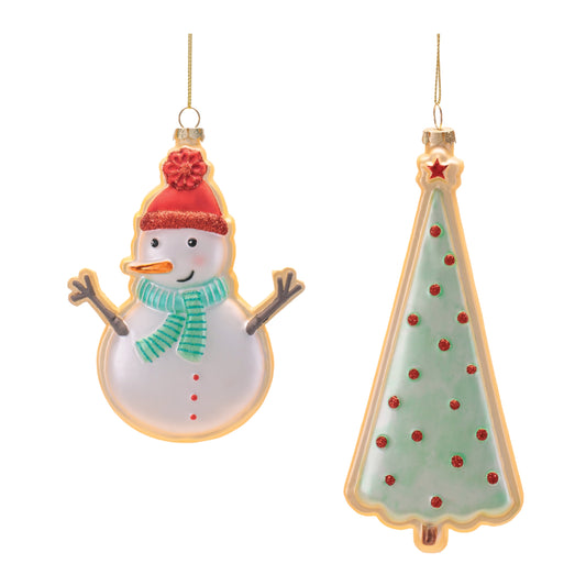 Snowman and Tree Ornament