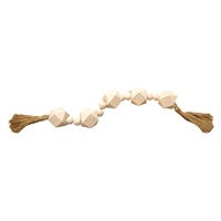 WHITE MULTI-SIDED BLOCK MINI WOOD BEAD GARLAND