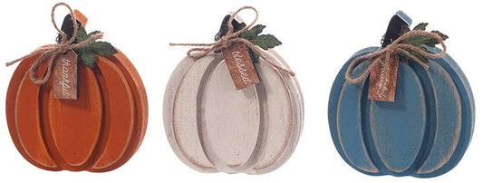 Wooden harvest pumpkin